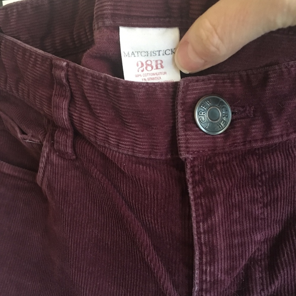 JCrew cranberry cords